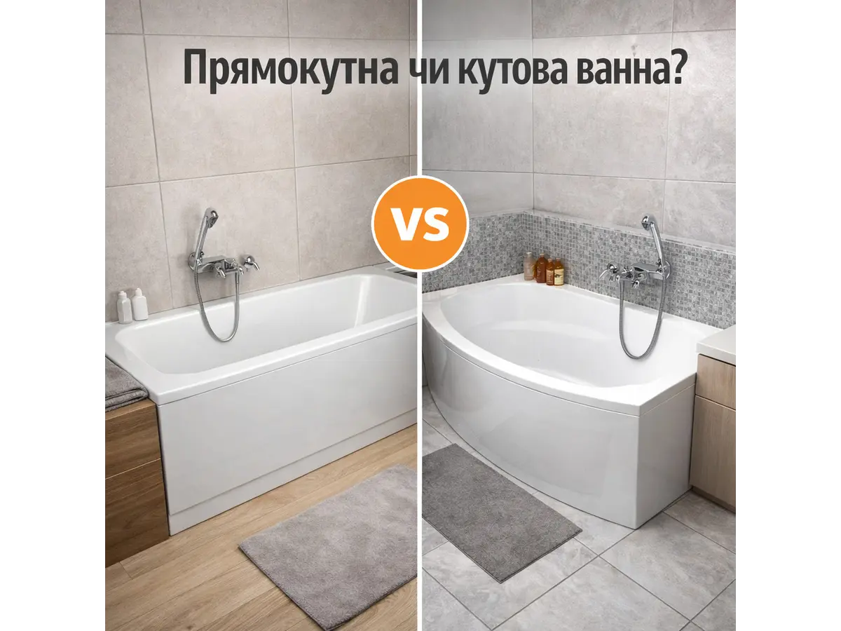 Яку ванну вибрати — прямокутну чи кутову