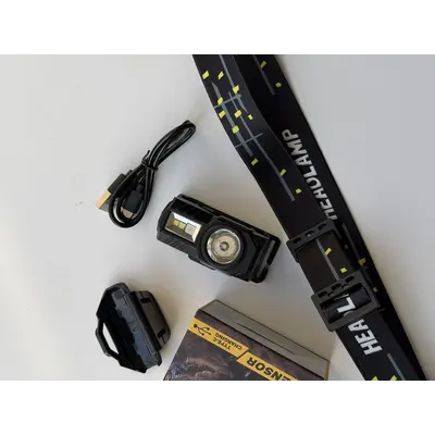 Фонарь налобный T131-XPE+3SMD с сенсорным управлением, красный, синий, зеленый, белый, магнит, Type-C