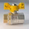 Кран кульовий для газу SANTAN 607, 3/4 " зовнішній-внутрішній, жовтий метелик