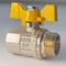 Кран кульовий для газу SANTAN 607, 3/4 " зовнішній-внутрішній, жовтий метелик