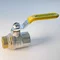 Кран кульовий для газу SANTAN 605, 3/4" внутрішній-зовнішній, жовта ручка