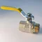 Кран кульовий для газу SANTAN 605, 3/4" внутрішній-зовнішній, жовта ручка