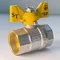 Кран шаровый для газа SANTAN 602, 1" внутренний–внутренний, желтая бабочка