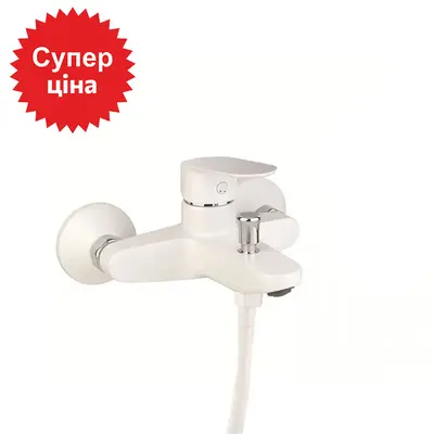 АКЦІЯ Змішувач для ванни Santan KEVON CHIC 81BC8150 White з душовим гарнітуром 