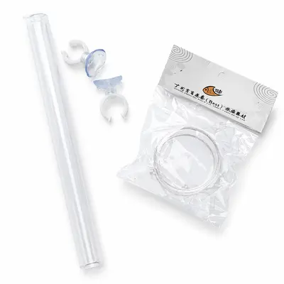 Трубка для кормления креветок из боросиликатного стекла (27 см), кормушка для аквариума