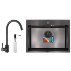 Набор Mixxus SET-6045-200x1.0-PVD (мойка+смеситель+диспер)