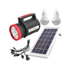 Ліхтар переносний із сонячною панеллю 1902 T, 5W+22SMD, 2 лампы 3W, PowerBank