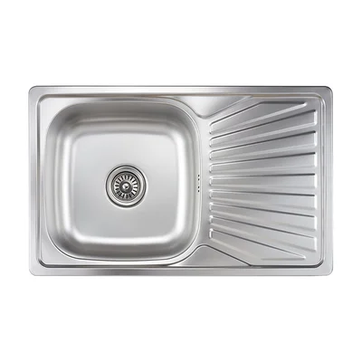 Мийка врізна ZEGOR Decor ME-7848SN, нержавіюча, прямокутна, без сифона
