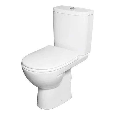 Унитаз-компакт KOLO Freja Premium горизонтальный выпуск, сливной бачок 3/6 л, нижний подвод с крышкой