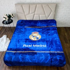 Плед - покрывало полуторный с рисунком 160х220 Real Madrid 
