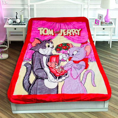 Плед - покрывало полуторный с рисунком 160х220 Tom and Jerry  