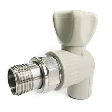 Кран радиаторный PP-R SANTAN Profi  20х1/2" угловой шаровый с накидной гайкой 