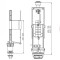 Арматура для сливного бачка NKP 0132 двухкнопочная + нижний клапан 3/6 л