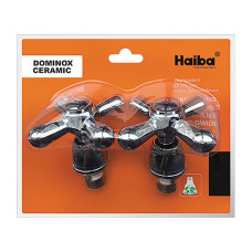 Ручки с кранбуксами  HAIBA 1/2" керамика