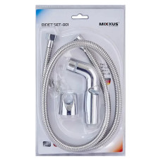 Комплект для гигиенического душа MIXXUS Bidet SET-001 с держателем и шлангом 120 см, хром 