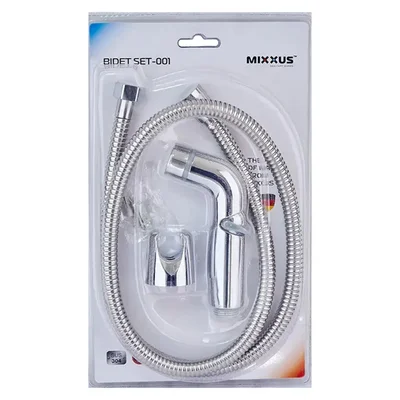 Комплект для гигиенического душа MIXXUS Bidet SET-001 с держателем и шлангом 120 см, хром 