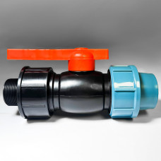 Кран компрессионный SANTAN 40х1 1/4"н ПНД