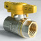 Кран шаровый для газа SANTAN PREMIUM 602, 1/2" внутренний-внутренний, желтая бабочка
