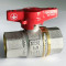 Кран шаровый для воды SANTAN PREMIUM 602, 1/2" внутренний-внутренний, красная бабочка