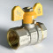Кран шаровый для газа SANTAN Professional 602, 1/2" внутренний - внутренний, желтая бабочка