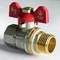 Кран кульовий для води SANTAN Professional 607, 1/2" зовнішній-внутрішній, червоний метелик