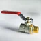 Кран кульовий для води SANTAN Professional 605, 1/2" зовнішній-внутрішній, червона ручка