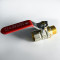 Кран шаровый для воды SANTAN Professional 605, 1/2" наружный-внутренний, красная ручка
