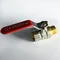 Кран кульовий для води SANTAN Professional 605, 1/2" зовнішній-внутрішній, червона ручка