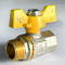 Кран шаровый для газа SANTAN 607, 1/2" наружный-внутренний, желтая бабочка