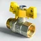 Кран кульовий для газу SANTAN 607, 1/2" зовнішній-внутрішній, жовтий метелик