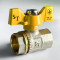 Кран шаровый для газа SANTAN 602, 1/2" внутренний –внутренний, желтая бабочка