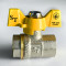 Кран шаровый для газа SANTAN 602, 1/2" внутренний –внутренний, желтая бабочка