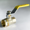 Кран шаровый для газа SANTAN 600, 1/2" внутренний – внутренний, желтая ручка