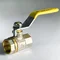 Кран шаровый для газа SANTAN 600, 1/2" внутренний – внутренний, желтая ручка