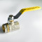 Кран шаровый для газа SANTAN 600, 1/2" внутренний – внутренний, желтая ручка