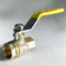 Кран шаровый для газа SANTAN 600, 1/2" внутренний – внутренний, желтая ручка