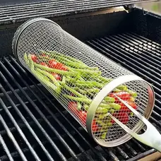 Сітка для барбекю із нержавіючої сталі циліндрична з гачком