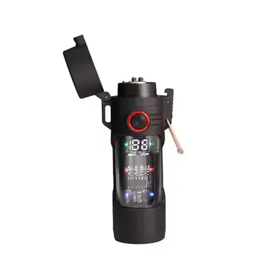 Фонарь MULTIFUNCTIONAL D66-COB, Li-Ion аккумулятор, индикация заряда, зажигалка, ЗУ Type-C, Box