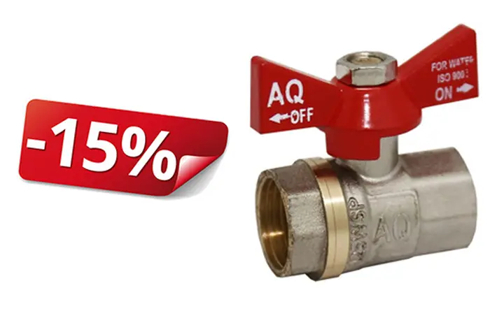 -15% на кульові крани ТМ Aquavita