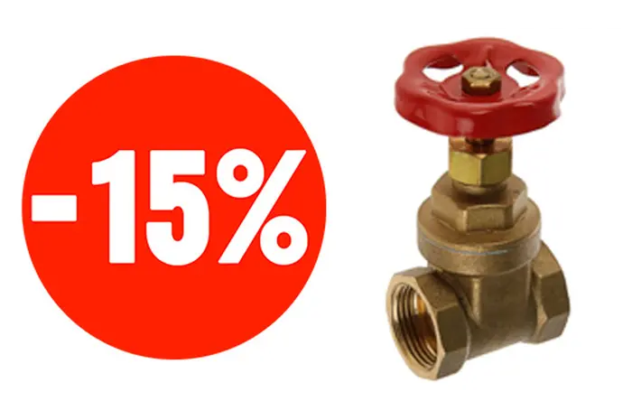 Засувки для труб зі знижкою -15%