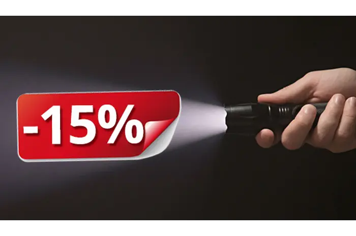 -15% на категорию товаров "Фонари"