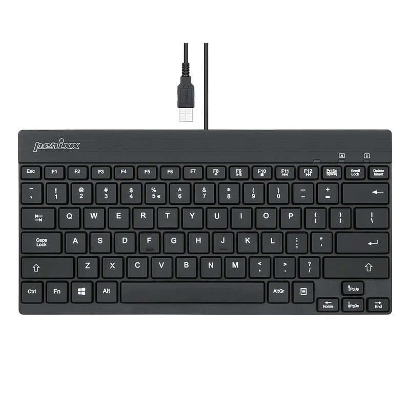 Проводна міні-клавіатура Perixx PERIBOARD-326 з підсвічуванням, usb-кабель, англійська розкладка