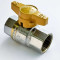 Кран шаровый для газа SANTAN PREMIUM 602, 3/4" внутренний-внутренний, желтая бабочка