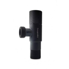 Кран кутовий Aquastrong D8 Black 1/2" х 3/4" D815 нержавіючий