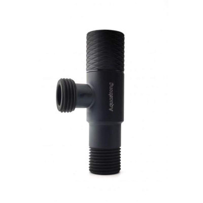 Кран угловой Aquastrong D8 Black 1/2" х 3/4" D815 нержавеющий