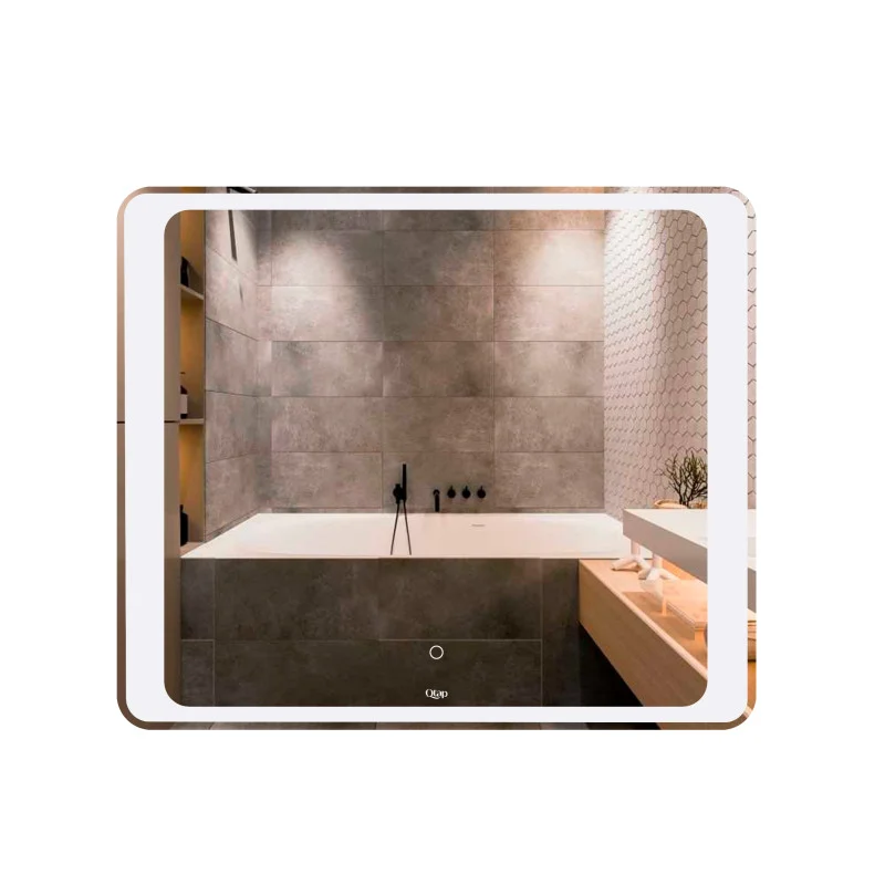 Дзеркало Qtap Leo прямокутне 800х700 з LED-підсвічуванням