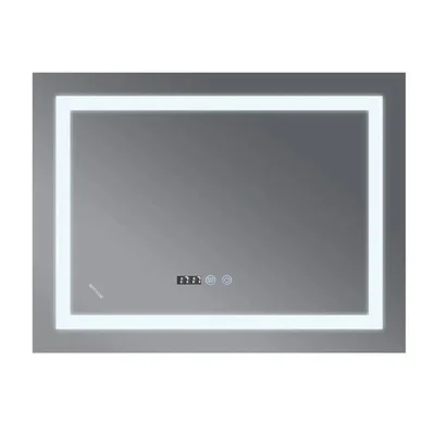 Дзеркало MIXXUS WARM MR02-100x60 з LED Touch, Anti-fog, годинник