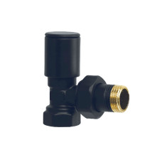 Кран для сушки для рушників KOER KR.531.Black, кутовий, чорний, 1/2