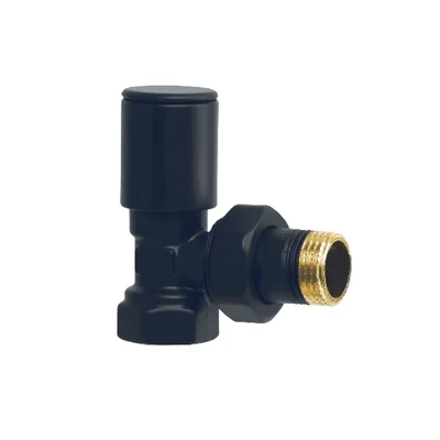 Кран для сушки для рушників KOER KR.531.Black, кутовий, чорний, 1/2