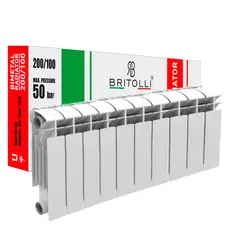 Секція радіатора біметалічного 200/100 BRITOLLI 200D 30 бар